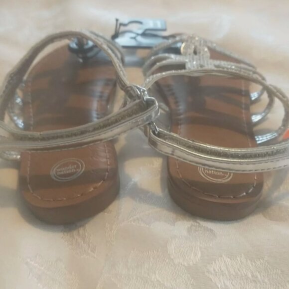 WONDER NATION GIRLS RHINESTONE FASHION STRAP SANDALS NEW WITH TAG LITTLE GIRL 11 - Picture 4 of 7